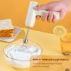 Kitchen Electric Egg Beater Egg Whisk 3 Speeds Wireless Handheld Mixer Baking Cake Egg Cream Tool - Pink