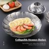Stainless Steel Steamer Basket Adjustable Collapsible Steamer Folding Rack Colander (without Certification) - Large