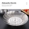 Stainless Steel Steamer Basket Adjustable Collapsible Steamer Folding Rack Colander (without Certification) - Small