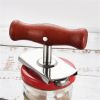 Stainless Steel Labor-saving Capping Device Can Opener Screw Cap with Handle Bottle Cap Opening Tool - Red