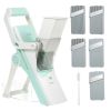 Vegetable Cutter Manual Food Chopper Multifunctional Meat Slicer Grater Shredder (without FDA Certification) - Green