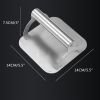 Stainless Steel Burger Press Non-Stick Grill Smasher with Ergonomic Handle for Patty Making Grease Squeezing (without FDA Certification)