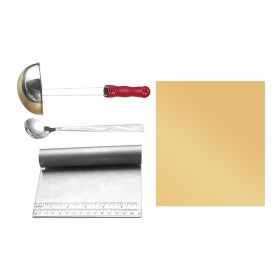 4PCS Sugar Candy Making Tools Set Stainless Copper Plate for Squid Challenge DIY Cookie Kit (BPA-Free, NO Certificate)