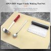 4PCS Sugar Candy Making Tools Set Stainless Copper Plate for Squid Challenge DIY Cookie Kit (BPA-Free, NO Certificate)