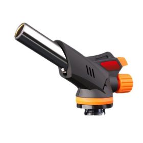 Butane Torch Kitchen Torch Lighter Adjustable Flame No Leaking Reversible Culinary Torch For Cooking Baking Barbecue - Black