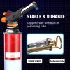 Butane Torch Kitchen Torch Lighter Adjustable Flame No Leaking Reversible Culinary Torch For Cooking Baking Barbecue - Black