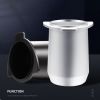 Coffee Dosing Mug Hands-Free Aluminium Alloy Coffee Dosing Cup Powder Feeder Part for Breville 870XL 878BSS - Black