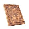 End Grain Teak Cutting Board Reversible Chopping Serving Multipurpose Food Safe