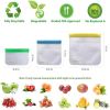 Reusable Sandwich Bags - 10 Pack Leakproof Freezer Gallon Bags BPA Free- Extra Thick Durable Reusable Storage Bags - Reusable Snack Bags For Food Frui