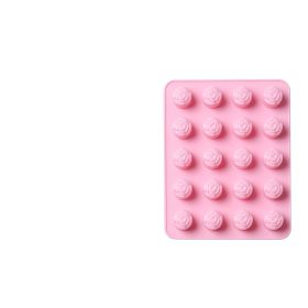 Baking Mold Cake Non-diced Chocolate Handmade Soap Jelly Silicone (Color: pink)